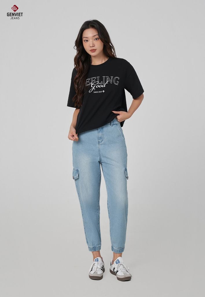 Quần Jeans Nữ Dáng Jogger TQ111J8160