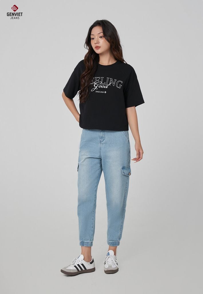 Quần Jeans Nữ Dáng Jogger TQ111J8160