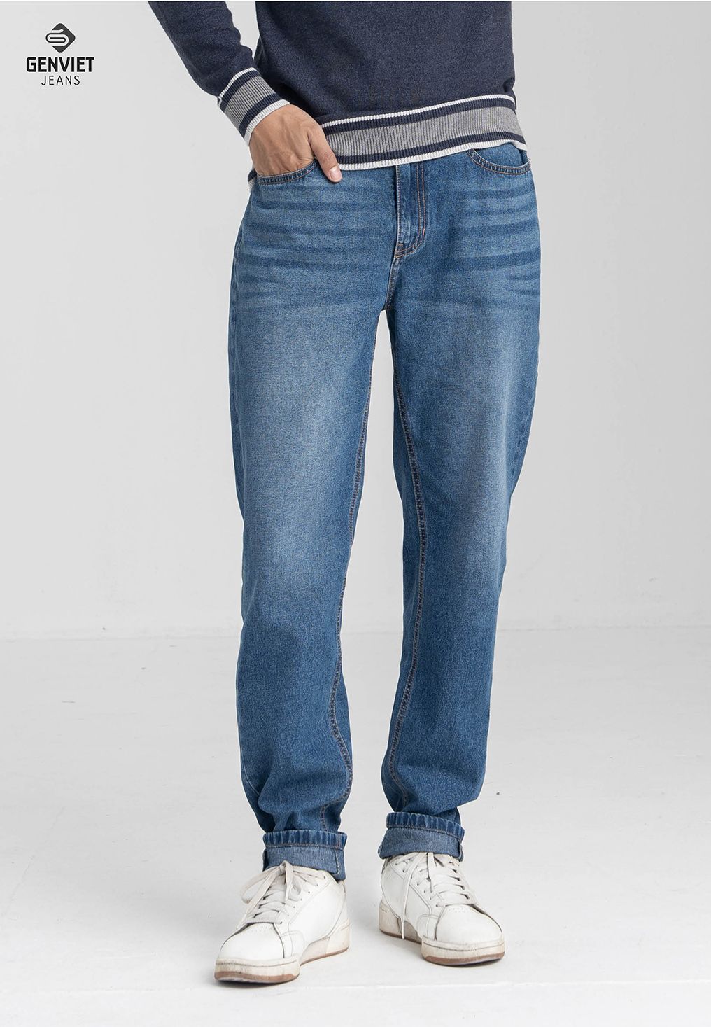  Quần Dài Nam Jeans Col Thụng T1104J8013 