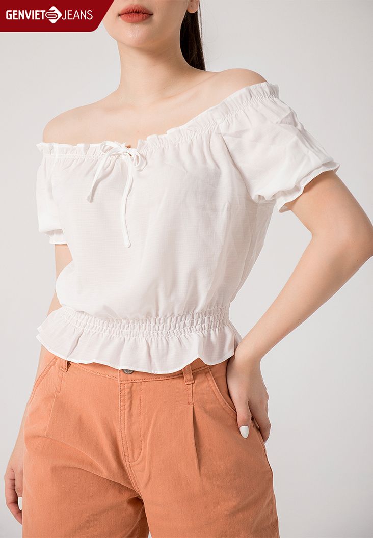  Áo Sơ Mi Cộc Tay Nữ Cotton Croptop TA329C1715 