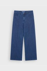 Quần Jean Nữ Ống Suông Vảy Cạp Cao