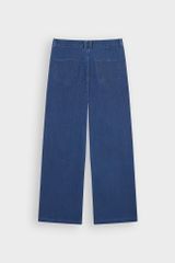 Quần Jean Nữ Ống Suông Vảy Cạp Cao