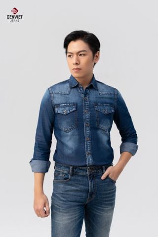 Áo Sơ Mi Jeans Dài Tay Nam T3121J8535