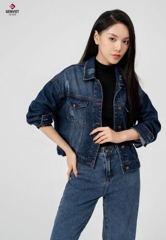Áo Khoác Jeans Nữ 1 Lớp TK124J8459