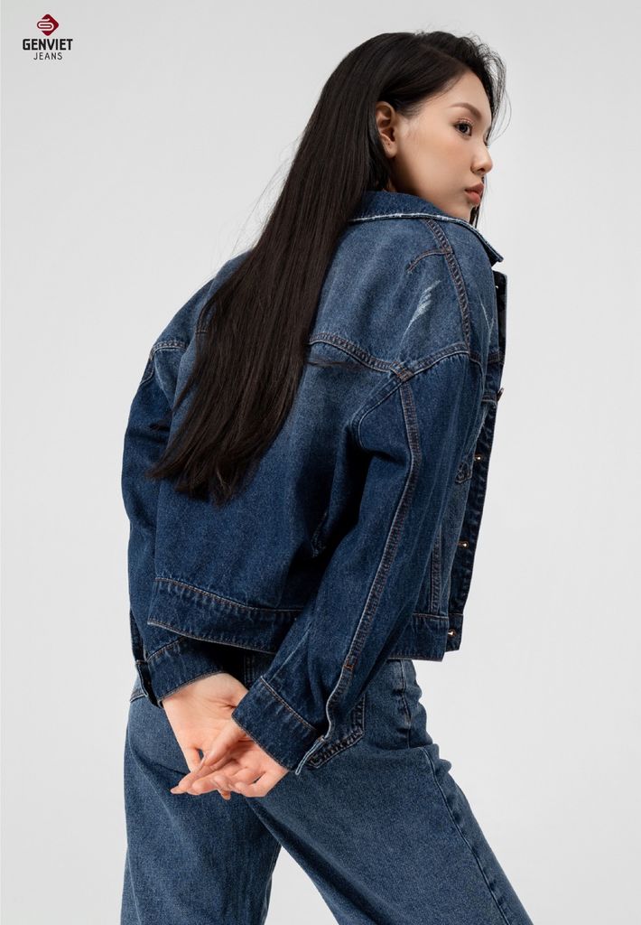 Áo Khoác Jeans Nữ 1 Lớp TK124J8459