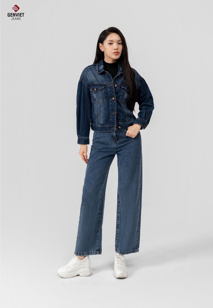Áo Khoác Jeans Nữ 1 Lớp TK124J8459