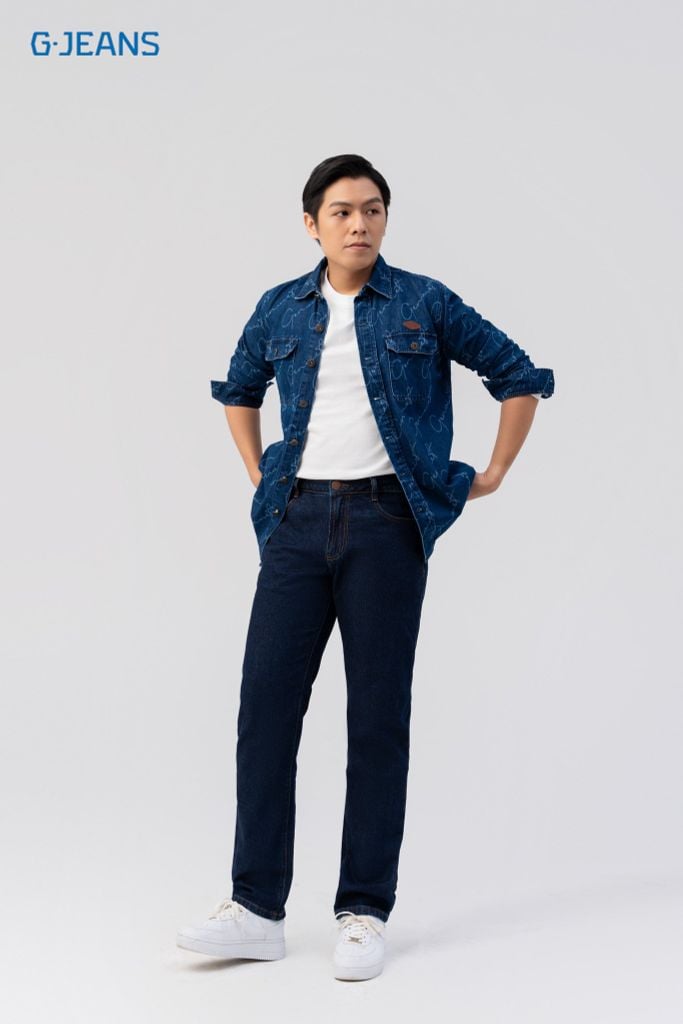 Quần Jeans Nam Ống Col Đứng DQ1108J08766