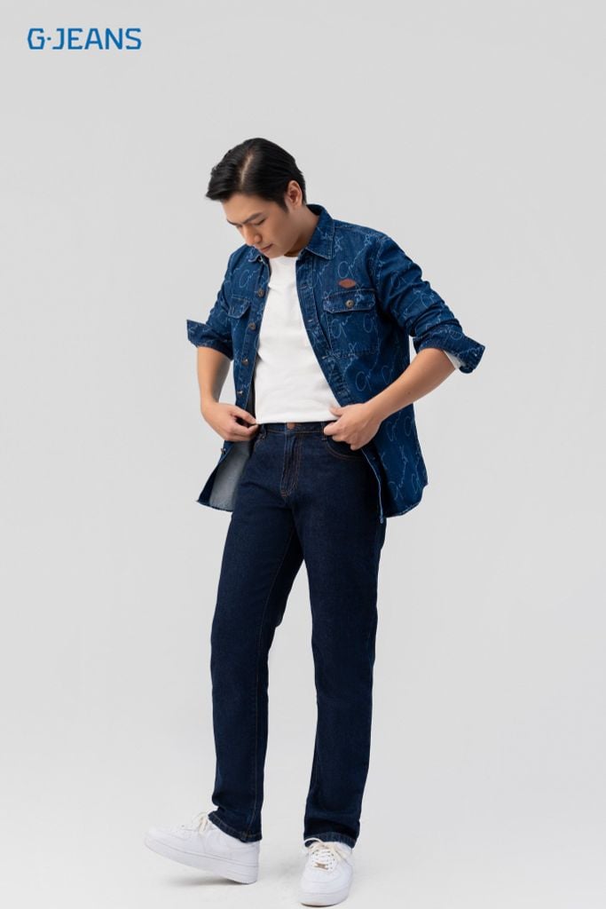 Quần Jeans Nam Ống Col Đứng DQ1108J08766