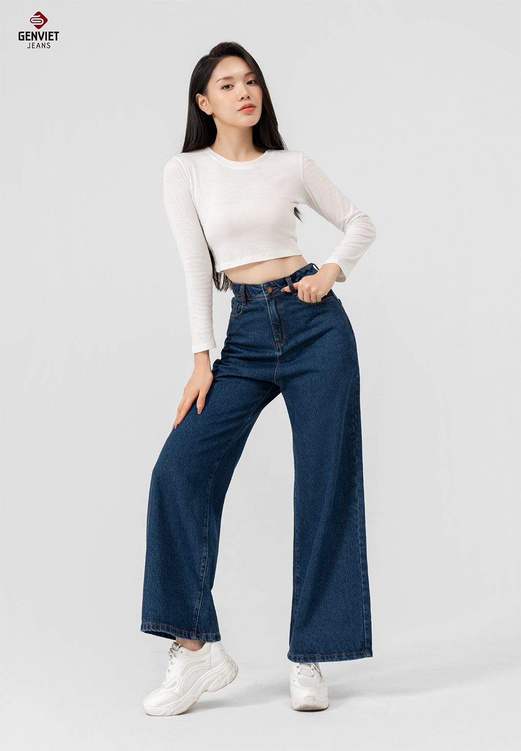  Quần Dài Nữ Jeans Suông TQ124J8489 