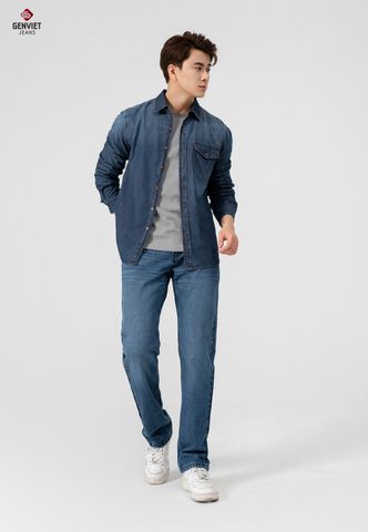 Áo Sơ Mi Jeans Dài Tay Nam D3123J8419