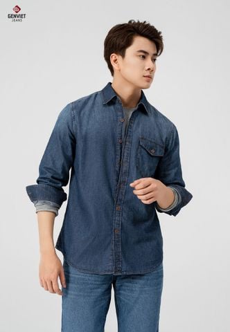 Áo Sơ Mi Jeans Dài Tay Nam D3123J8419