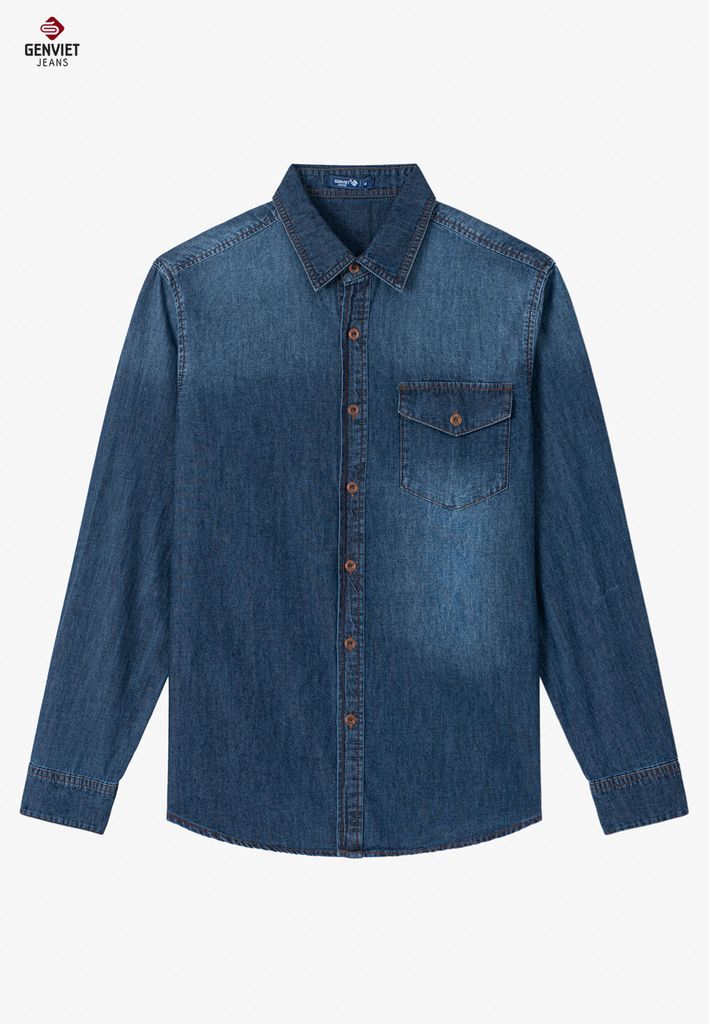 Áo Sơ Mi Jeans Dài Tay Nam D3123J8419