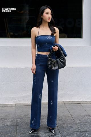 Quần Jeans Nữ Suông Vảy XQ1222J08969
