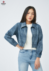 Áo Khoác Jeans Nữ  Bomber