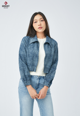 Áo Khoác Jeans Nữ  Bomber