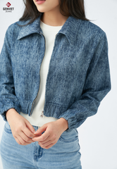 Áo Khoác Jeans Nữ  Bomber