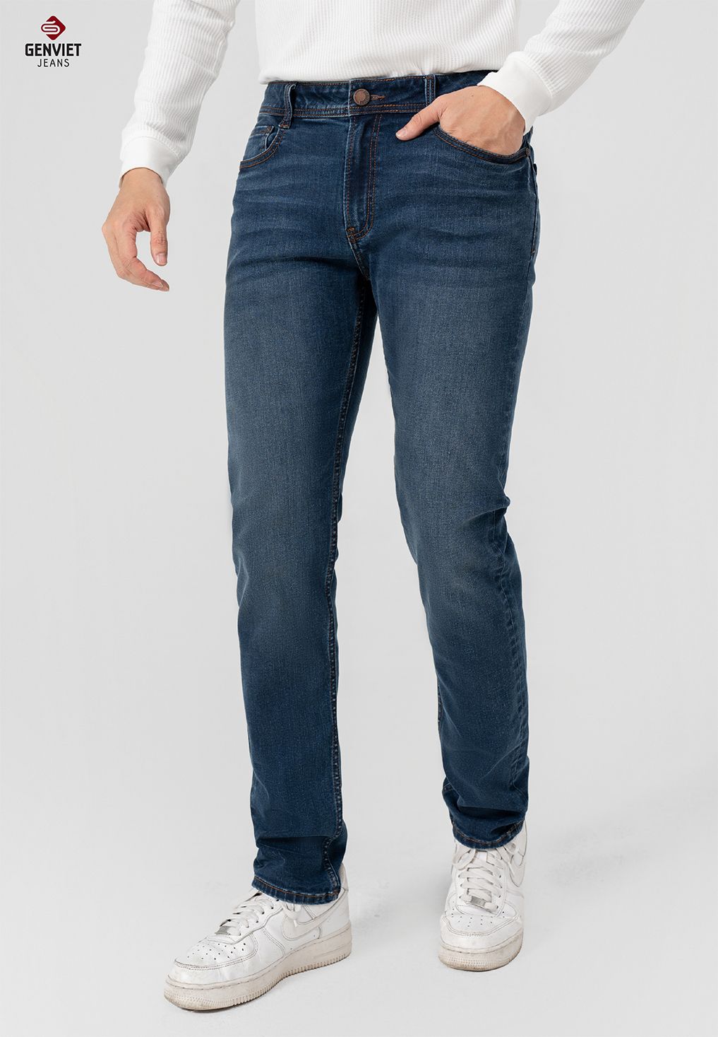  Quần Dài Nam Jeans Col Đứng D1108J8385 