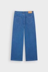 Quần Jean Nữ Ống Suông Vảy Cạp Cao