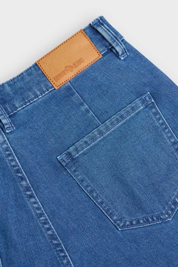 Quần Jean Nữ Ống Suông Vảy Cạp Cao