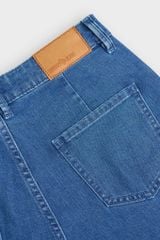 Quần Jean Nữ Ống Suông Vảy Cạp Cao