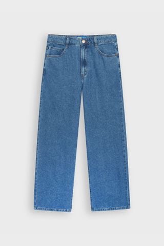 Quần dài jeans nữ dáng suông vừa DQ1223J08980