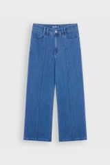 Quần Jean Nữ Ống Suông Vảy Cạp Cao