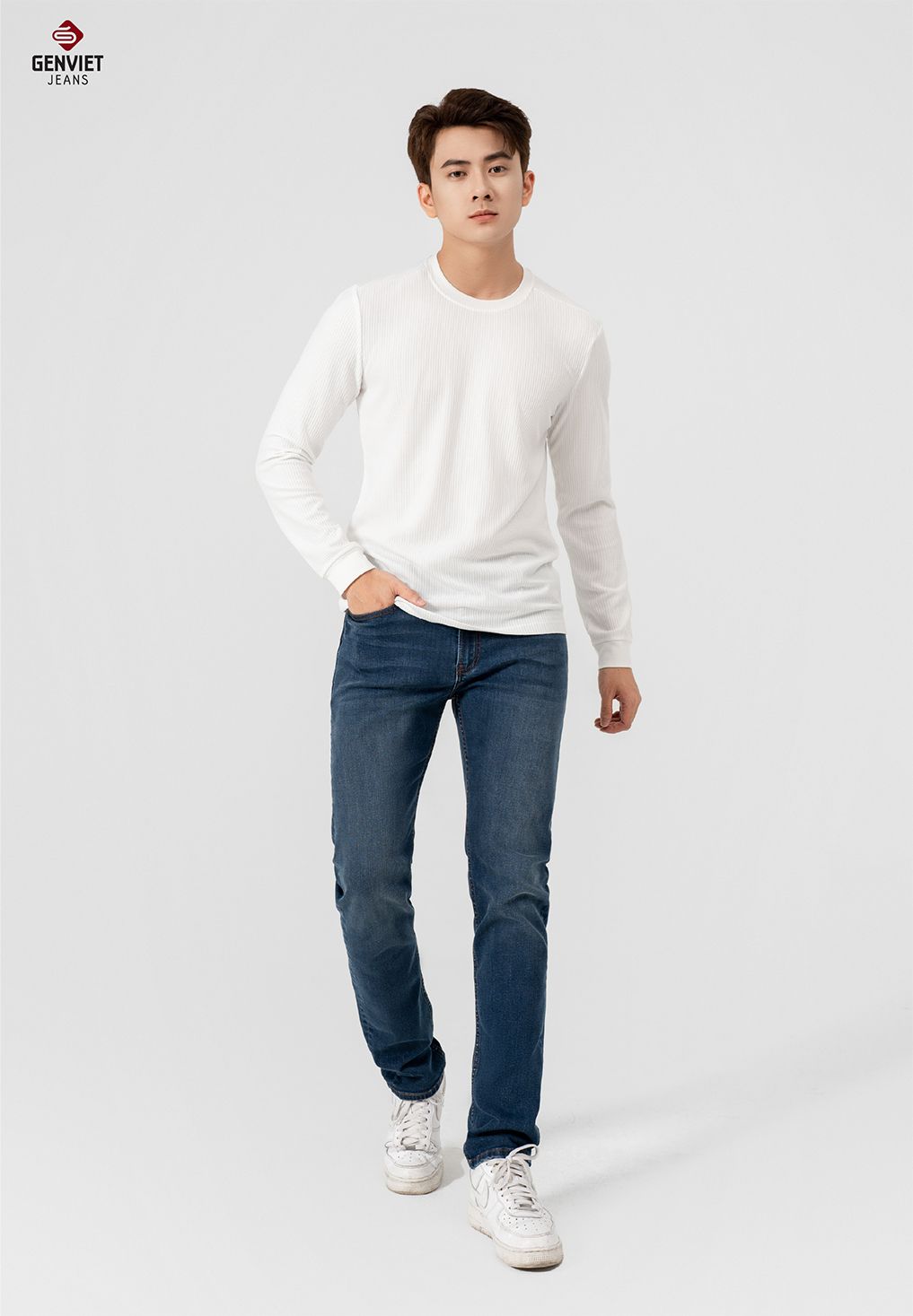  Quần Dài Nam Jeans Col Đứng D1108J8385 