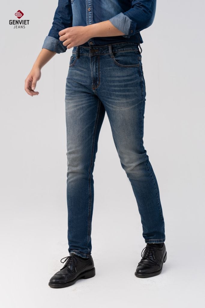 Quần Jeans Nam Ống Col Vừa TQ1103J08747