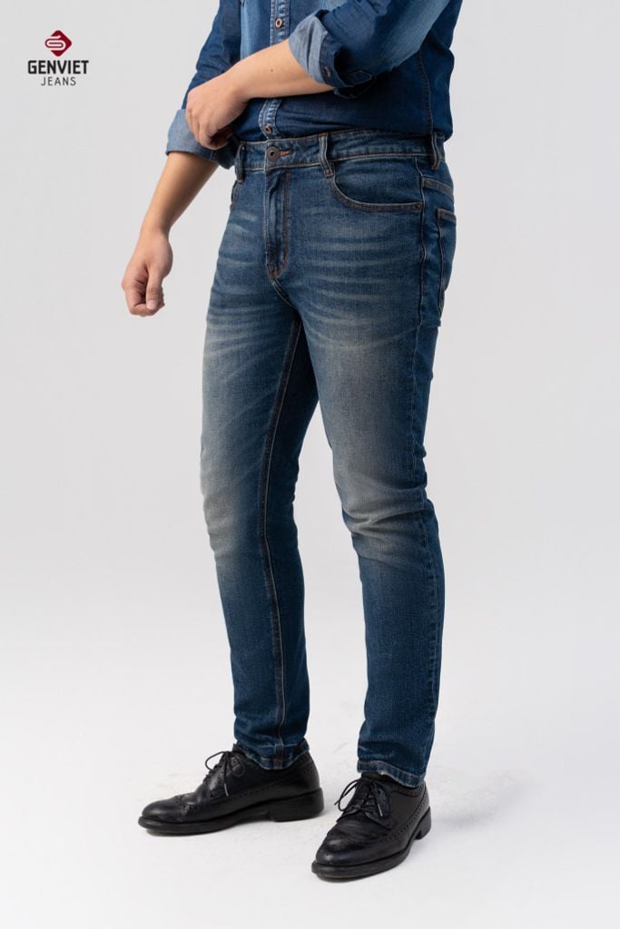 Quần Jeans Nam Ống Col Vừa TQ1103J08747