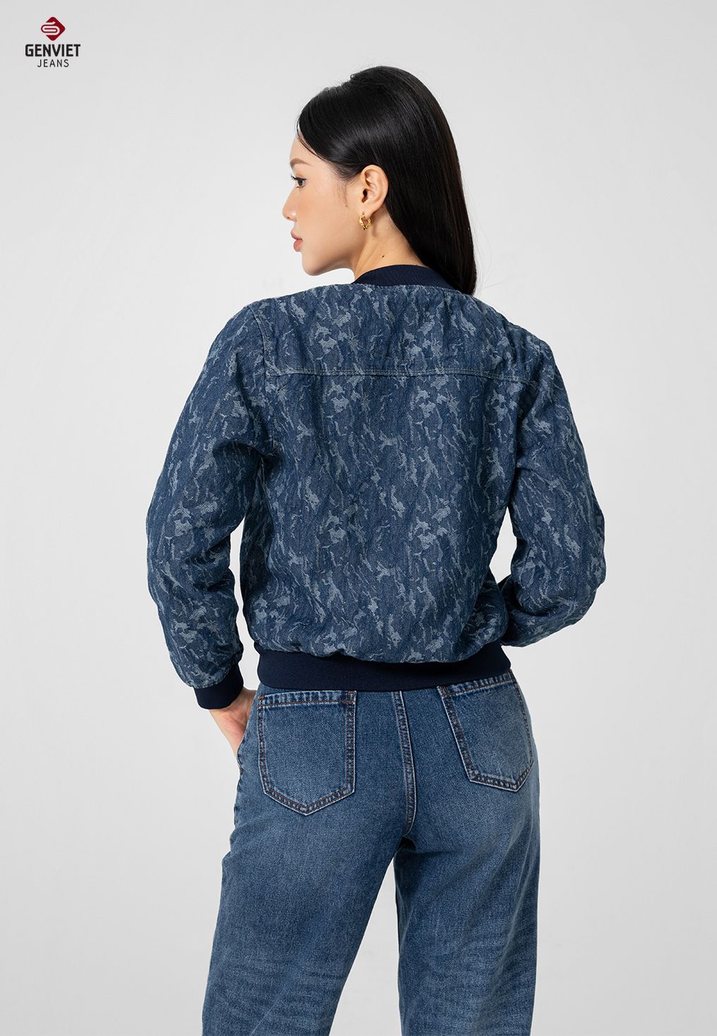  Áo Khoác 1 Lớp Nữ Jeans Bomber TK126J8456 