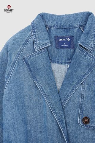 Áo Khoác Jeans Nữ Dáng Suông XK124J8607