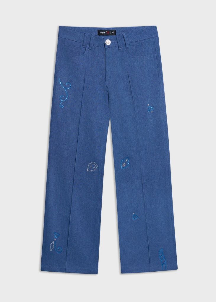 Quần Jeans Nữ Suông Vảy XQ1222J08969