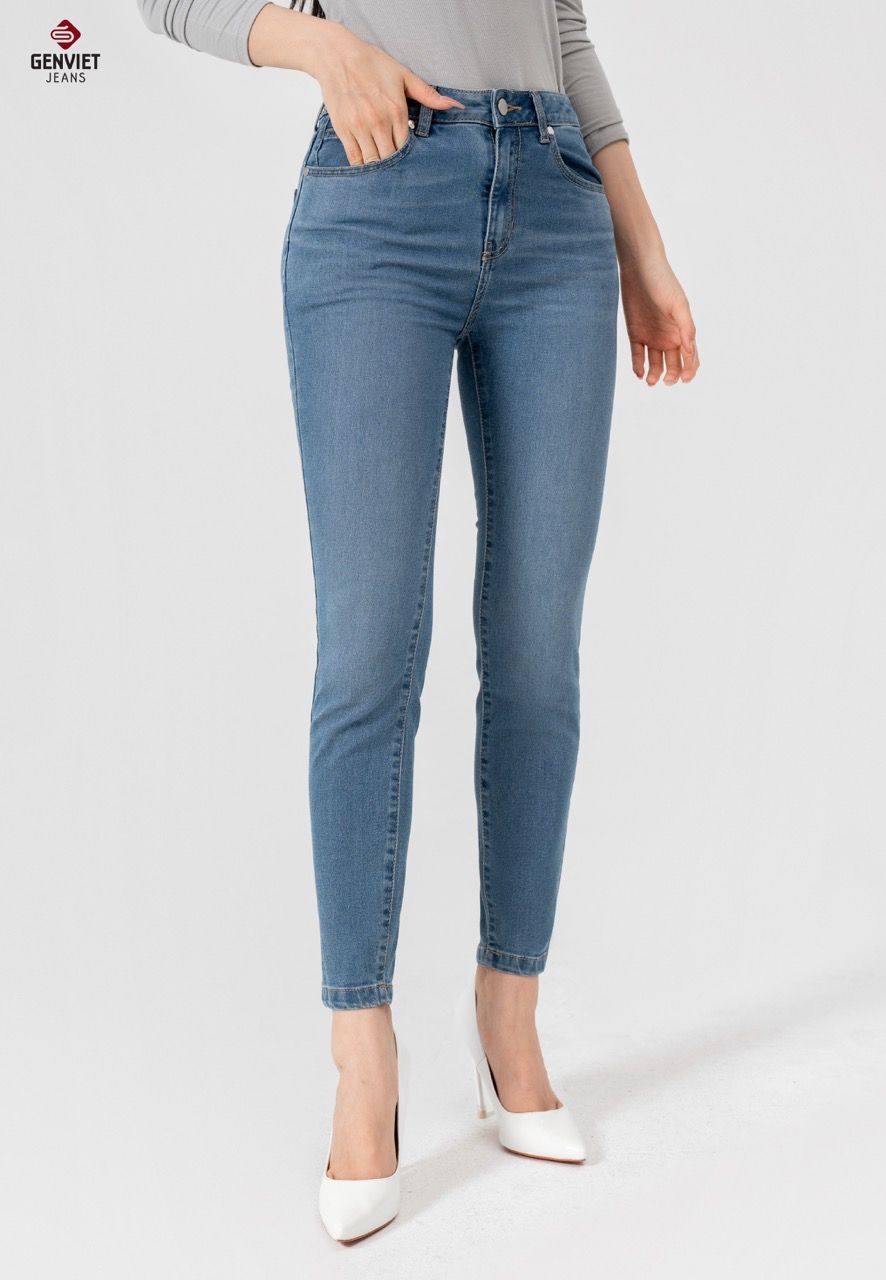  Quần Dài Nữ Jeans Ôm Co Giãn DQ103J8396 