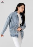  Áo Khoác 1 Lớp Nữ Jeans Suông Free Size XK124J8457 