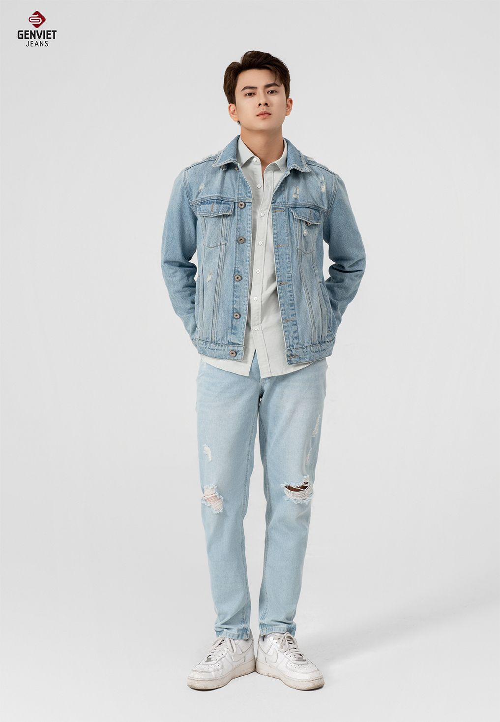  Áo Khoác 1 Lớp Jeans Nam T6123J8434 