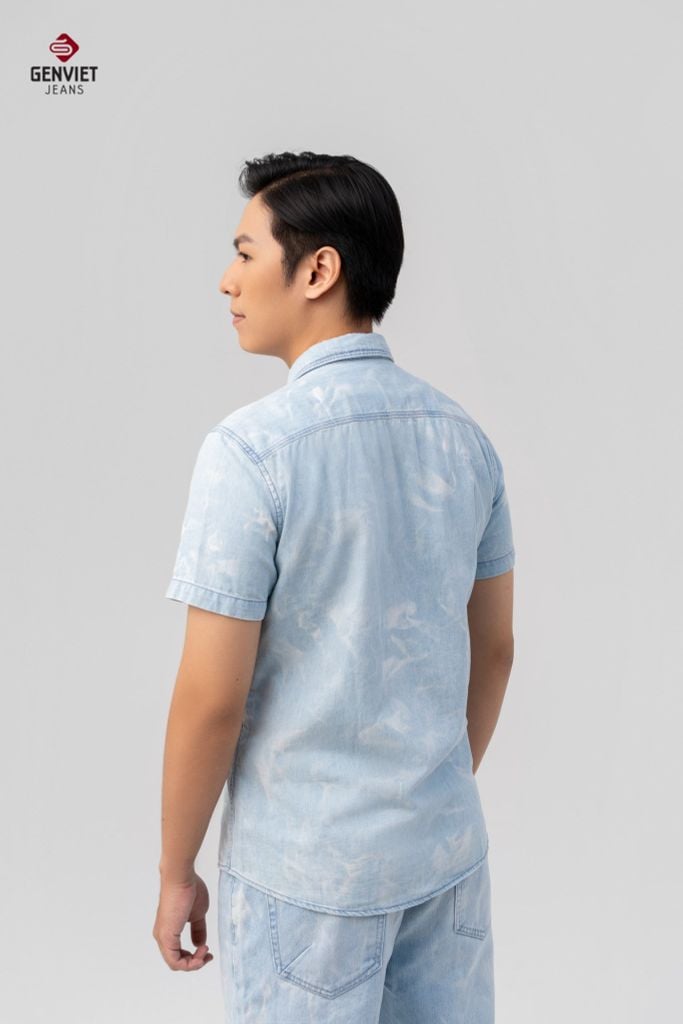 Áo Sơ Mi Jeans Cộc Tay Nam T3321J8568