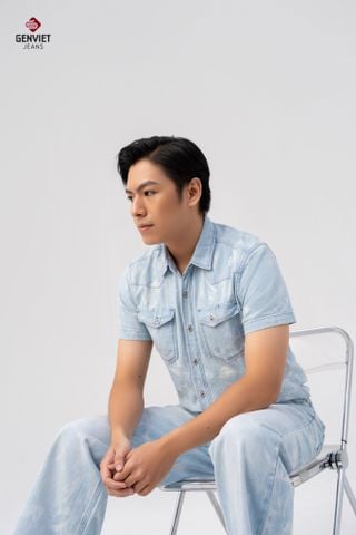 Áo Sơ Mi Jeans Cộc Tay Nam T3321J8568