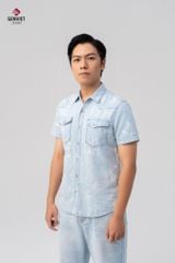 Áo Sơ Mi Jeans Cộc Tay Nam T3321J8568