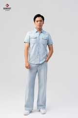  Quần Dài jeans Nam Ống Suông W241.G.XQ1024J08862 