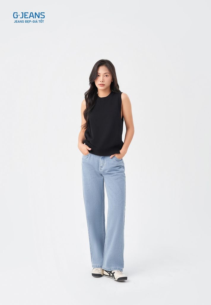 Quần Jeans Nữ Suông Vừa DQ1223J08734