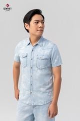  Áo Sơ Mi Cộc Tay Nam Jeans Ôm Vừa Trẻ Trung T3321J8568 