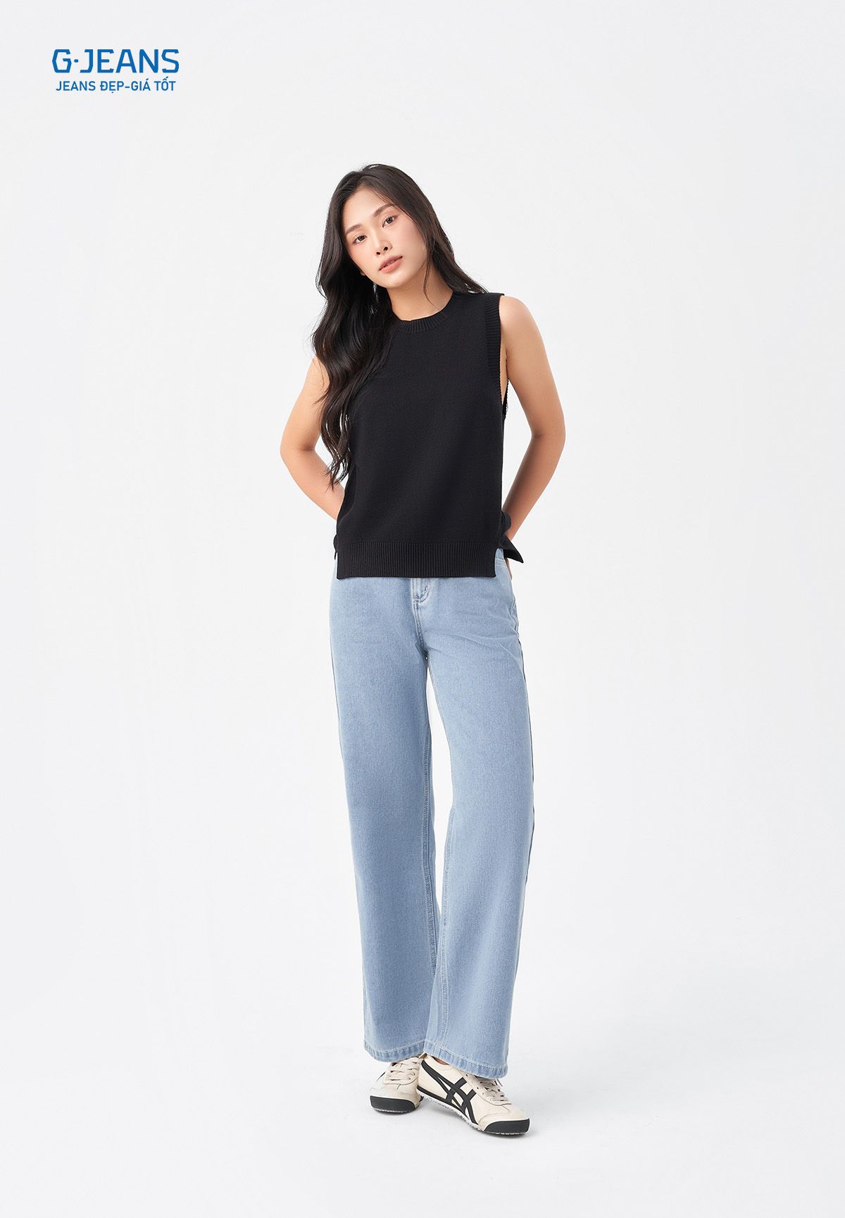  Quần Dài Jeans Nữ Suông Vừa W241.J.DQ1223J08734 