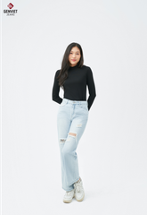 Quần Jeans Nữ Ống Suông