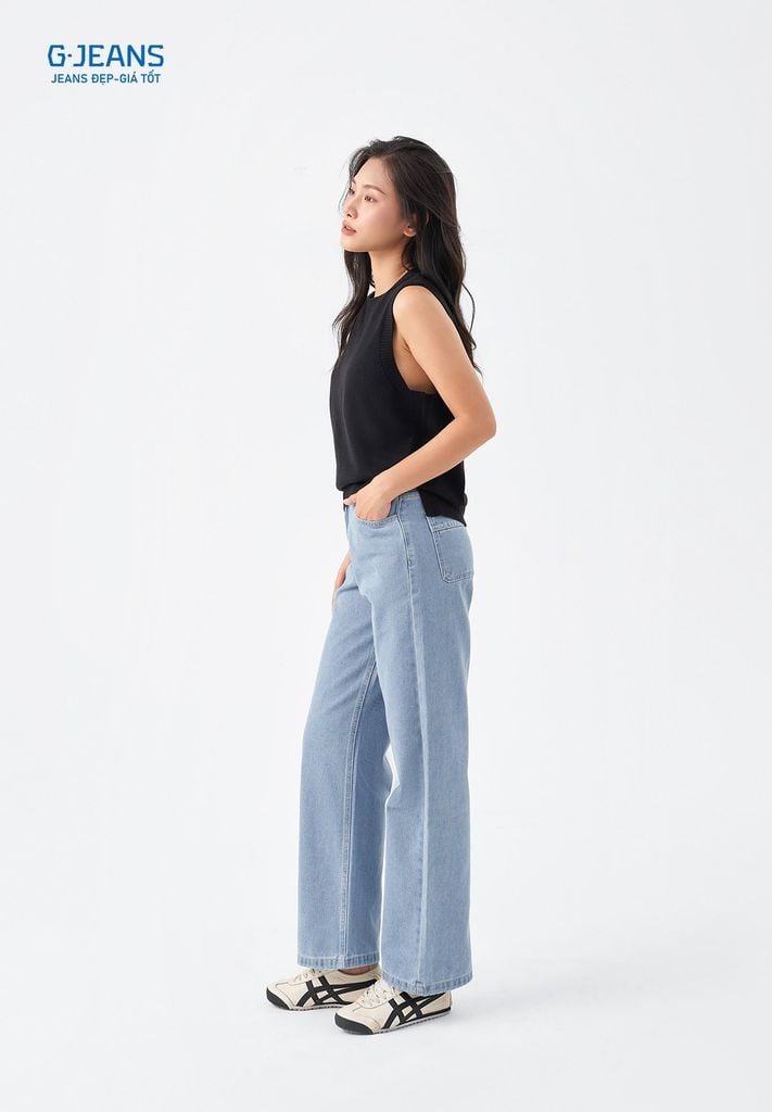 Quần Jeans Nữ Suông Vừa DQ1223J08734