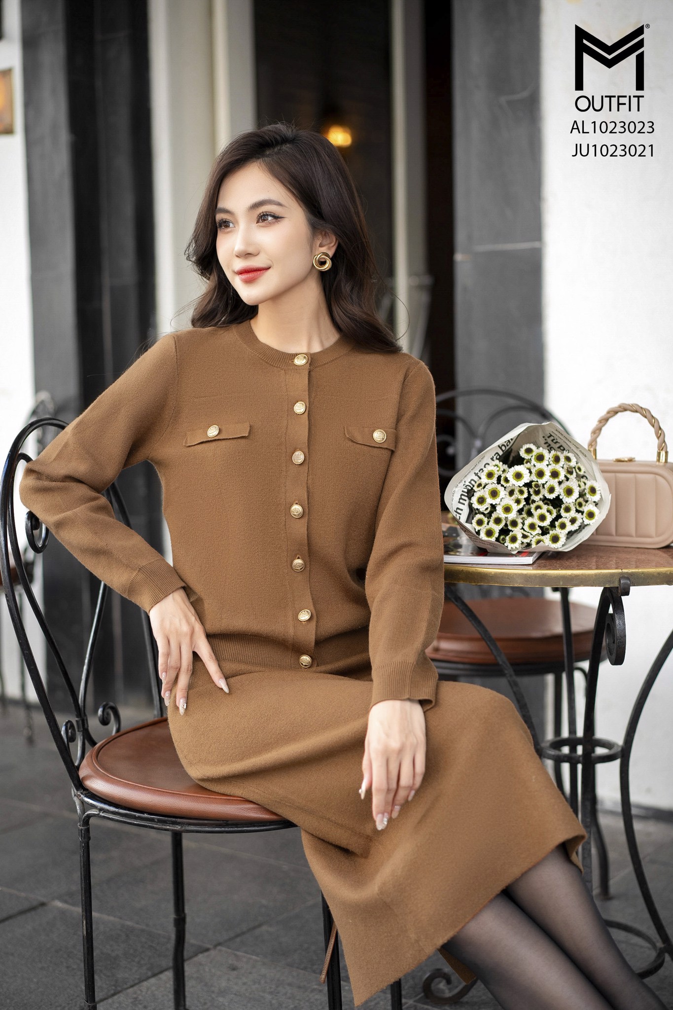 Áo cardigan nắp túi