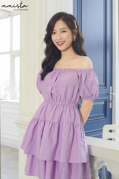 Đầm Trễ Vai Dự Tiệc Nơ Ngực Váy Nữ Xinh Bánh Bèo Tiểu Thư Đen Trắng Tacta  Cao Cấp Dáng Ngắn Sang Chảnh Đi Chơi Giá Rẻ   Hazomicom  Mua