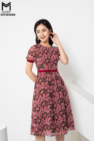 Đầm chiết eo cao che bụng 