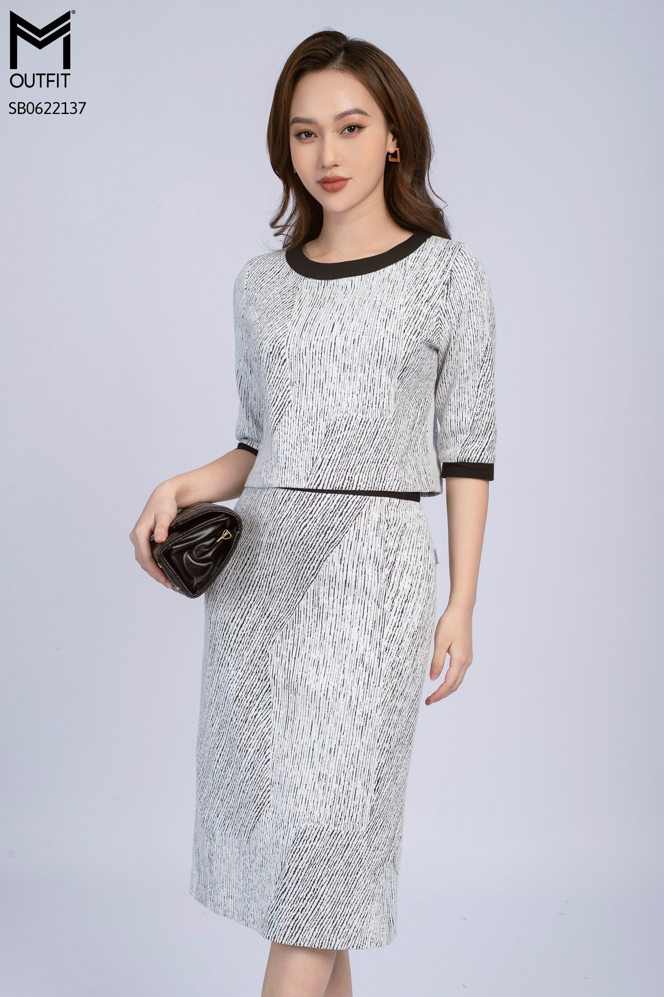 Set bộ áo croptopchân váy chữ A ngắn  MM Outfit