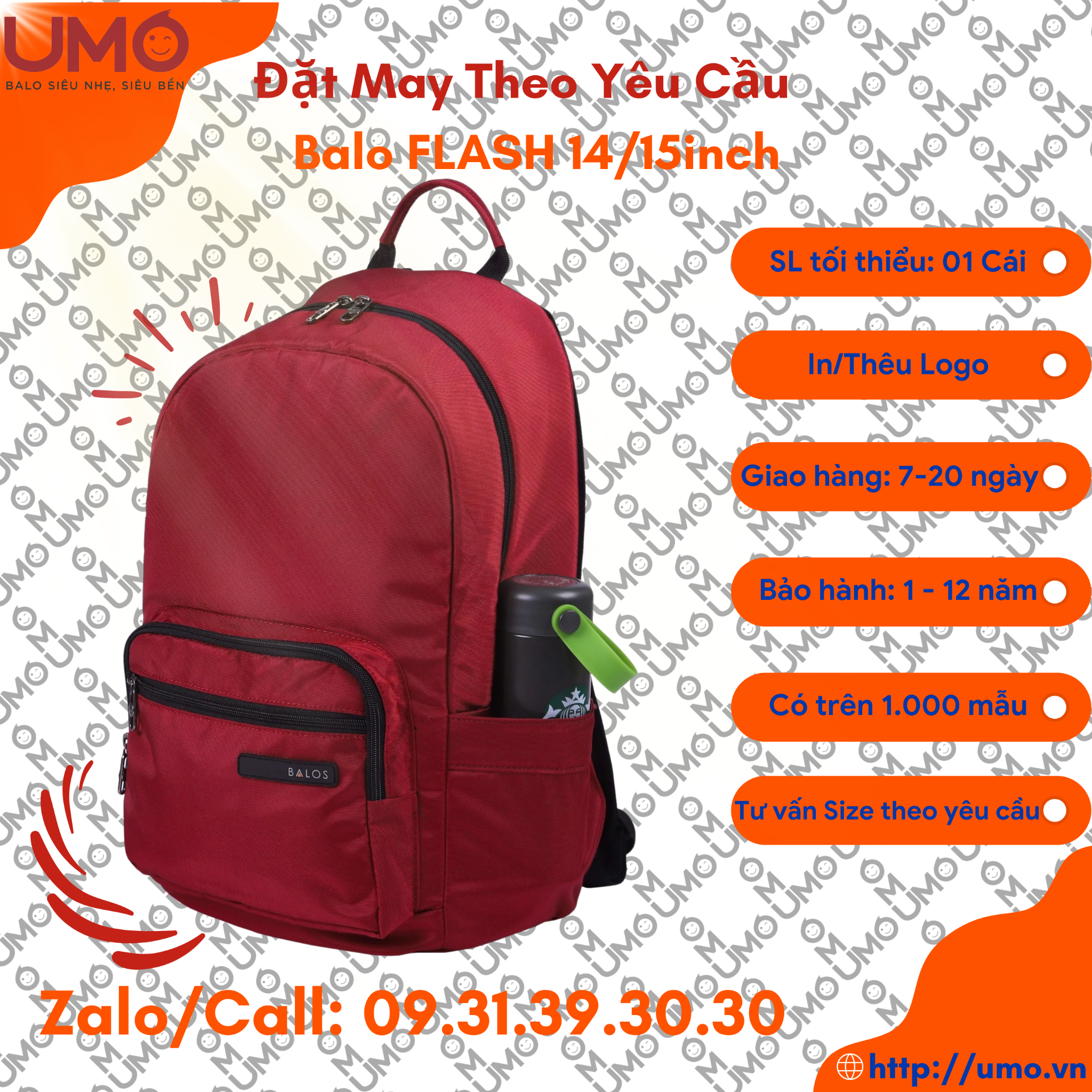  May Balo Theo Yêu Cầu - Balo Logo LB2B973 