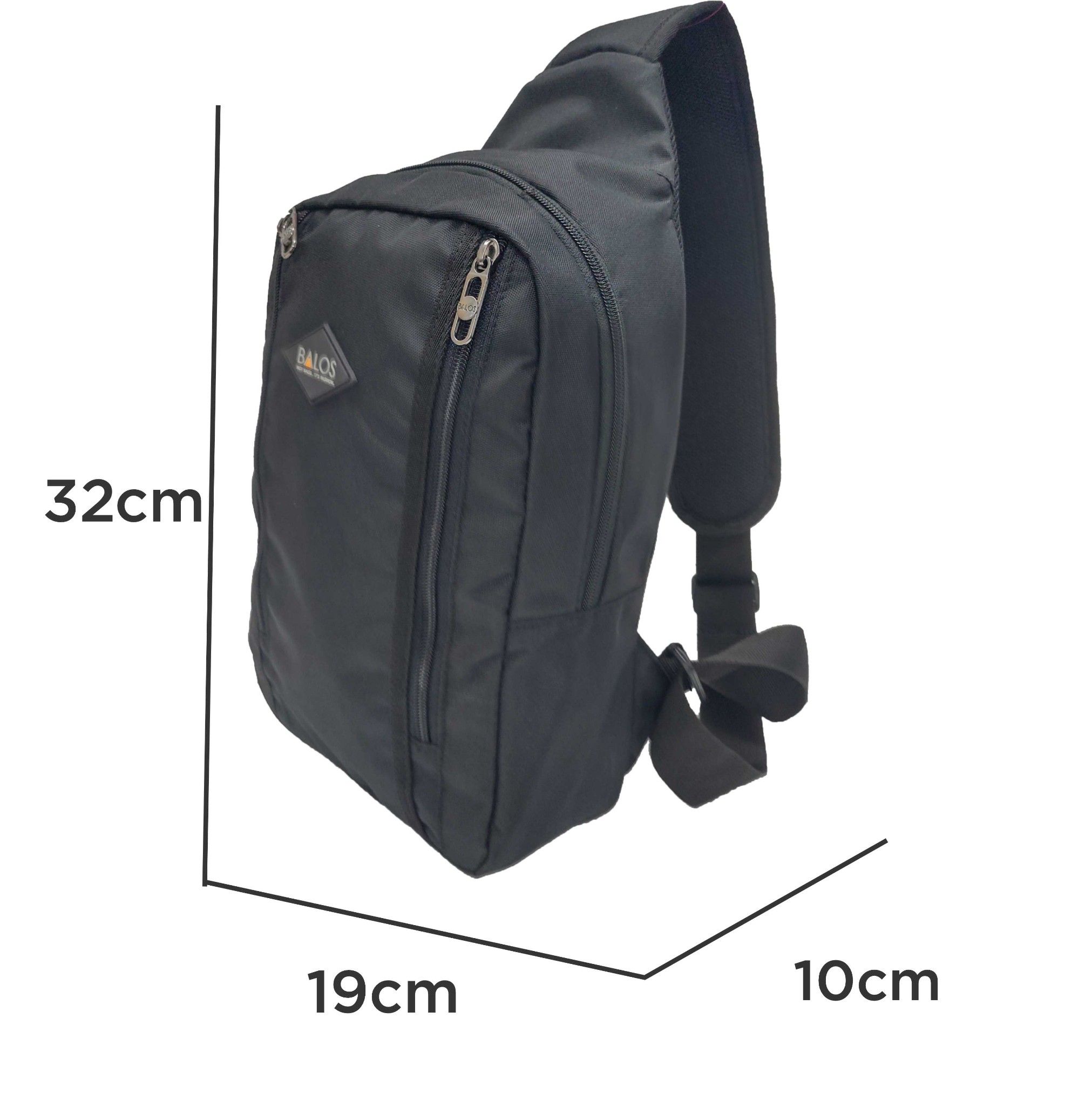  Balos ZEN SLING 6 Black - Balo chéo một quai 